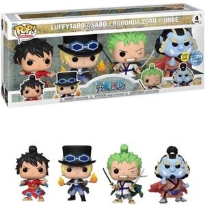 Funko Pop One Piece 4 PACK Luffytaro, Sabo, Roronoa Zoro, Jinbe